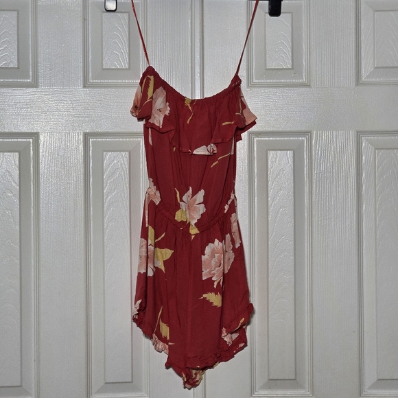 Billabong Women's Pocket Flowers Romper - Picture 4 of 9